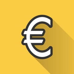 Euro vector icon.