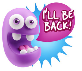 Obraz premium 3d Illustration Laughing Character Emoji Expression saying I'll