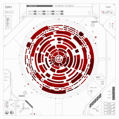 Futuristic graphic user interface.