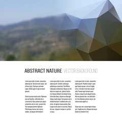 Business template for brochure, magazine, flyer, booklet or annual report. Abstract colorful polygonal backdrop, blurred background, mountain landscape, modern stylish triangle vector texture