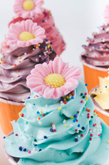 Delicious cupcakes. Colorful cupcakes.