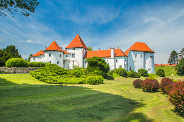 Fototapeta na wymiar Old city castle in Varazdin, Croatia, originally built in the 13th century