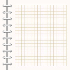 Turn notebook. Page is in a cage.