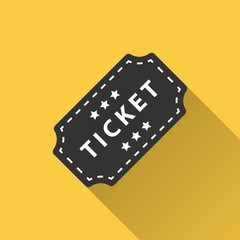 Ticket vector icon.