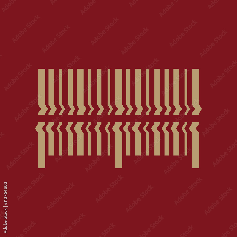 Poster scan the bar code icon. barcode scanning symbol. flat