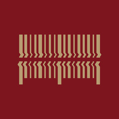 Scan the bar code icon. Barcode scanning symbol. Flat