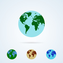 Vector Set from Colorful Globe Icons