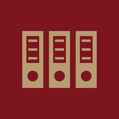 The archive folder icon. Document and data, portfolio, office symbol. Flat