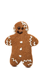 Christmas gingerbread man isolated