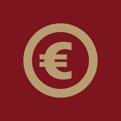 The euro icon. Cash and money, wealth, payment symbol. Flat