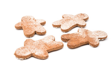 Christmas gingerbread man isolated