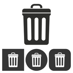 Trash can - vector icon.
