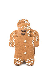 Christmas gingerbread man isolated