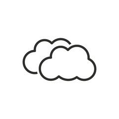 Clouds sky - vector icon.