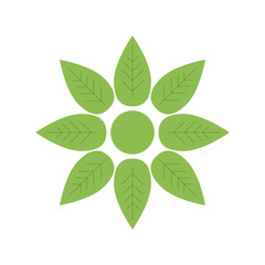 Green flower Icon vector flat