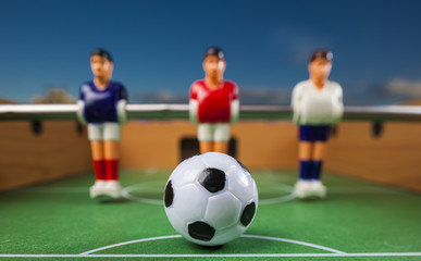 foosball table soccer football players