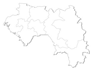 Fototapeta na wymiar Map - Guinea