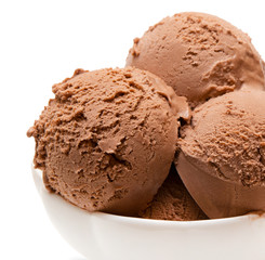 Ice cream isolated on white