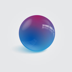 Realistic colorful ball. Vector illustration.