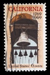 United States used postage stamp commemorating the colonization of California
