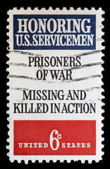 United States used postage stamp commemorating Disabled Servicemen