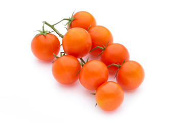Tomato on the white isolatd background.