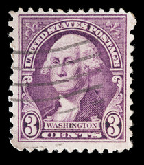 United States used postage stamp showing President George Washington