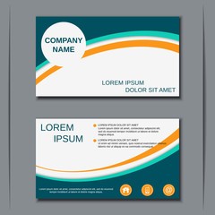 Modern visiting card vector template