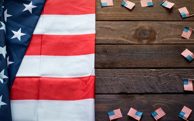 Fototapeta na wymiar American Flag for Memorial Day or 4th of July - Background