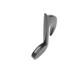music note, on white. 3d rendering.
