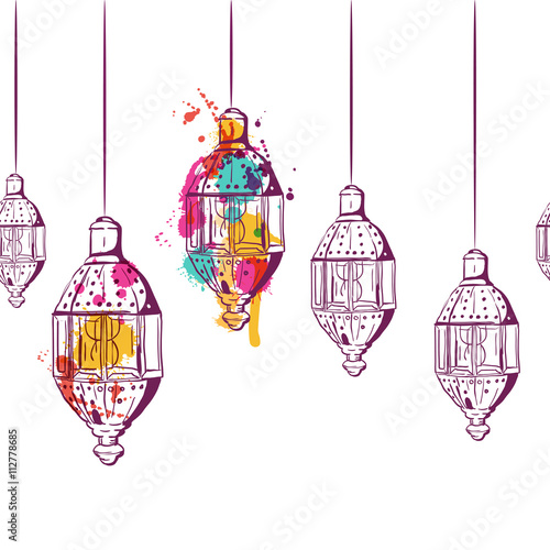 Painting Lanterns With Water Colour Painting Lanterns With Water Colour