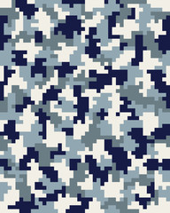 Seamless digital fashion camouflage pattern, vector