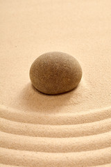 Fototapeta na wymiar Close up of smooth egg shaped brown stone