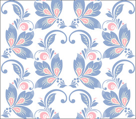 Vector Abstract elegance seamless pattern with floral background