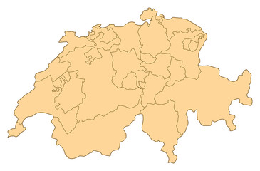 Fototapeta na wymiar Map - Swizerland