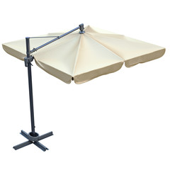 Patio umbrella, sunshade for relax. 3D graphic