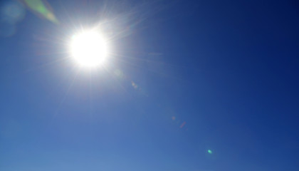 Blue Sky With Sun