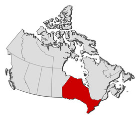 Map - Canada, Ontario