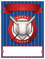 Blank Baseball Flyer Template Illustration