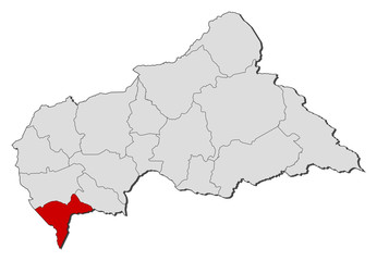 Map - Central African Republic, Sangha-Mbaéré