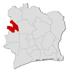 Map - Ivory Coast, Bafing