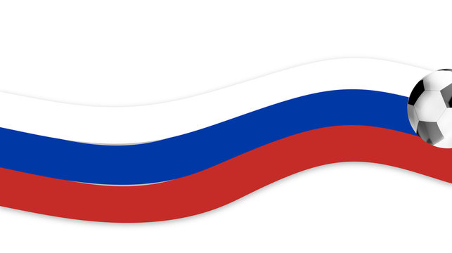 football russia soccer flag background 3D