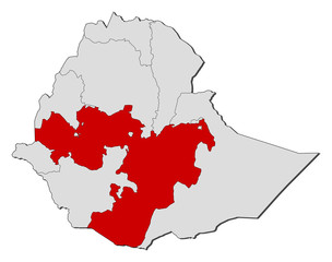 Map - Ethiopia, Oromia