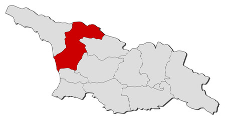 Map - Georgia, Samegrelo-Zemo Svaneti