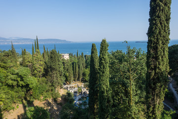 Veduta sul parco del Vittoriale