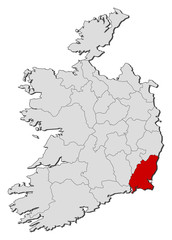Map - Ireland, Wexford