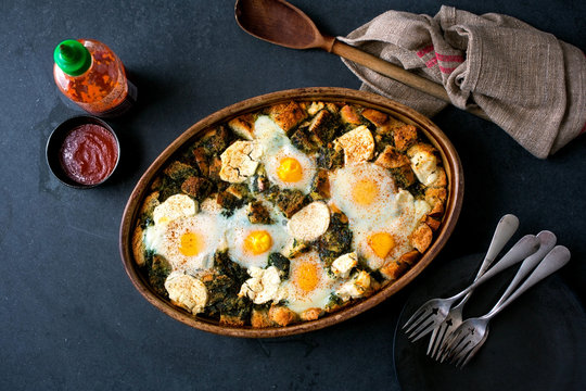 Goat's cheese strata