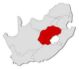 Map - South Africa, Free State