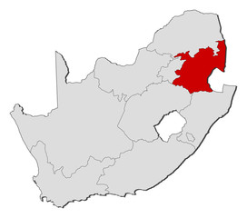 Map - South Africa, Mpumalanga