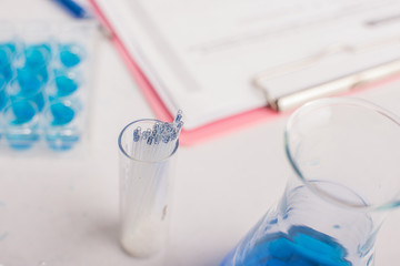 Equipment and experiments about science and chemistry. Being used in chemical experiments or manufacturing biological drugs .